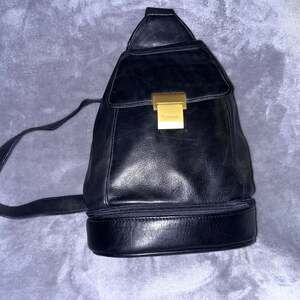 Tignanello Sling BackPack Black Leather